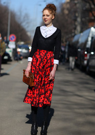 Dice Print Skirt Fashion