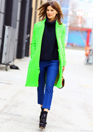 Hanneli, Neon Green Acne Coat Fashion