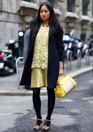 Black and Yellow Lace Fashion