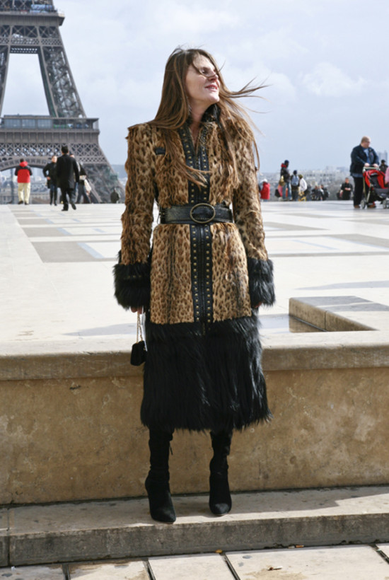Anna Della Russo by the Eiffel Tower