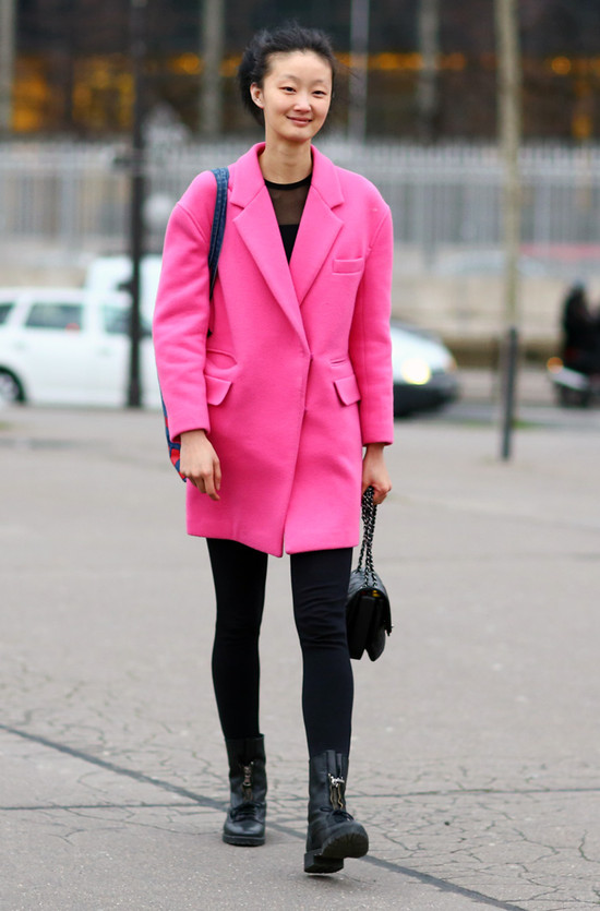 Model in Pink Coat