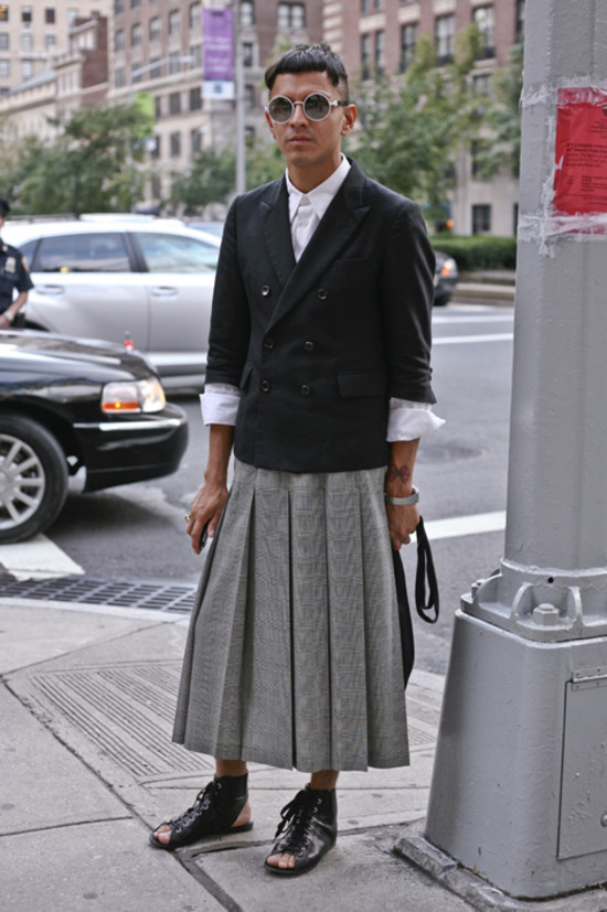 Grey Pleated Skirt, NYC